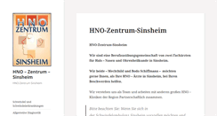 Desktop Screenshot of hno-zentrum-sinsheim.de