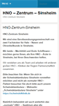 Mobile Screenshot of hno-zentrum-sinsheim.de